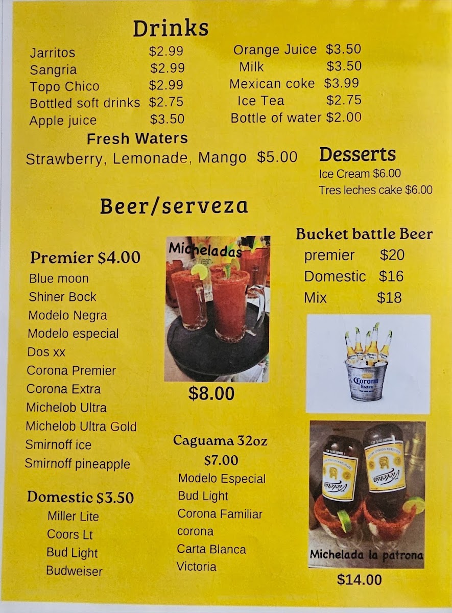 Estrada's Mexican Steak House Photo Menu 3