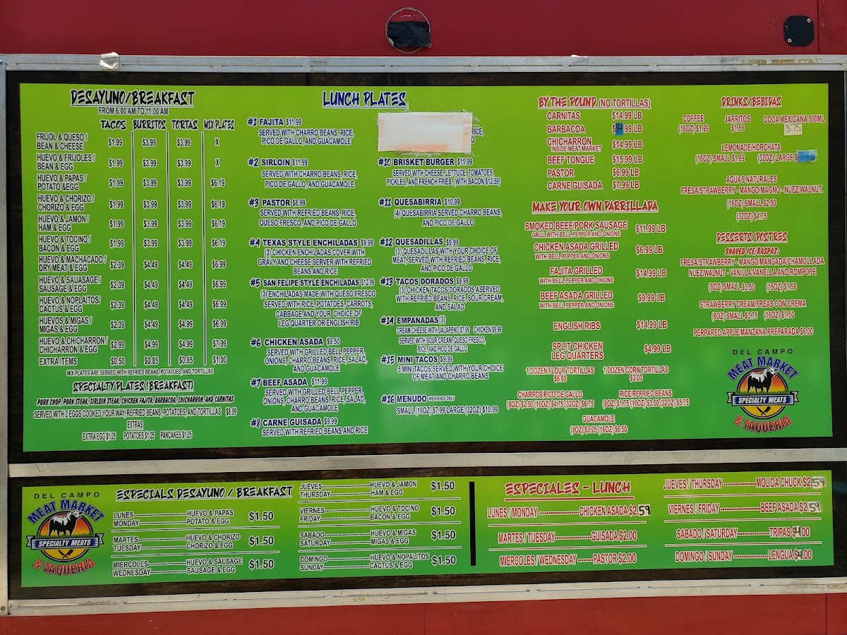 Estrada's Mexican Steak House Photo Menu 6