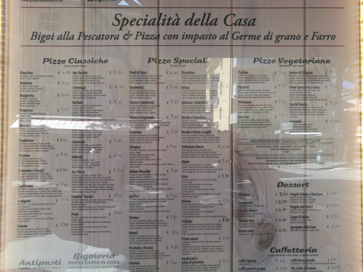 Bigoleria Pizzeria San Marco Photo Menu 4
