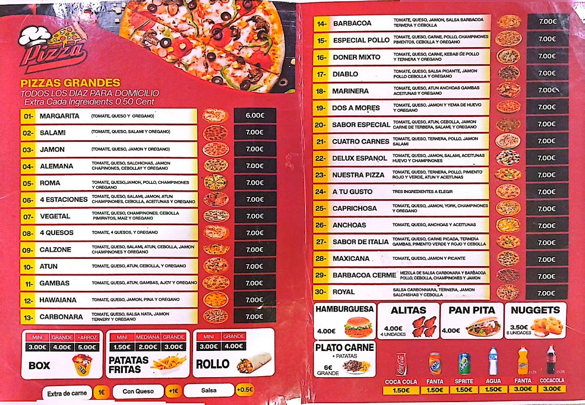 Restaurante Sabor Kebab Y Pizzeria Photo Menu 1