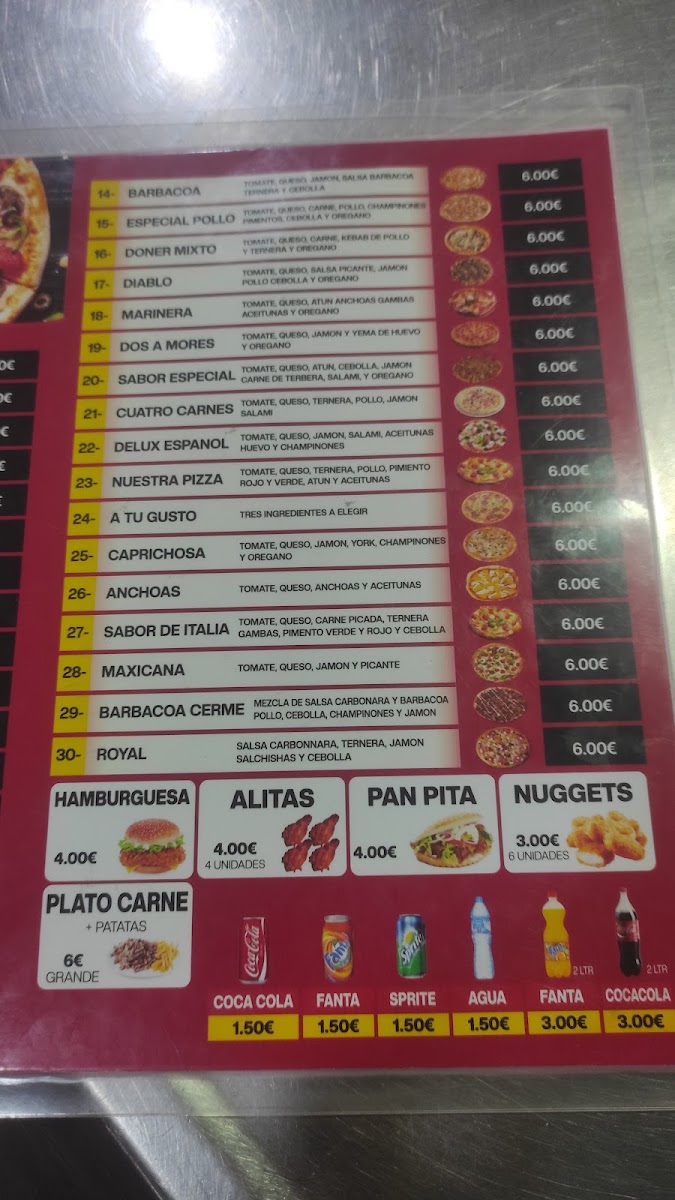Restaurante Sabor Kebab Y Pizzeria Photo Menu 7