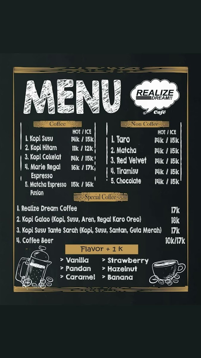 Realize Dream Café Photo Menu 3