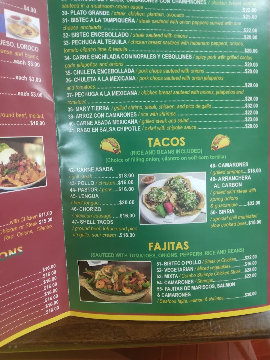 Salvadoreño and mexican grill restaurant Photo Menu 2