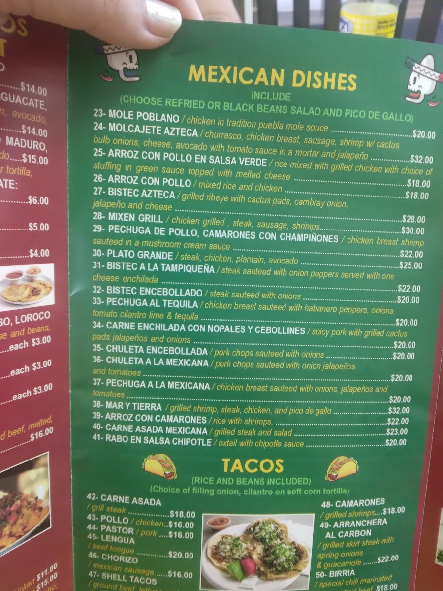 Salvadoreño and mexican grill restaurant Photo Menu 3