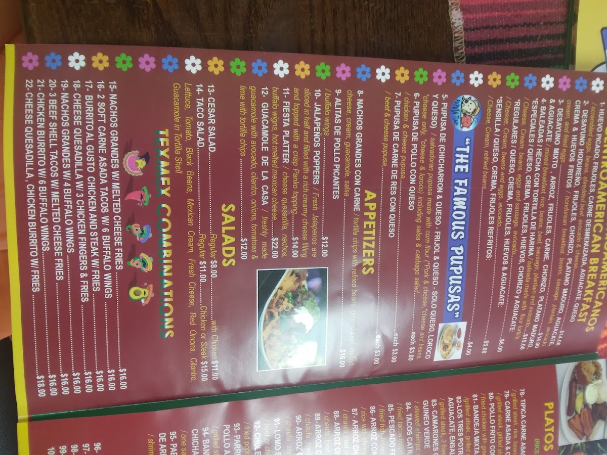 Salvadoreño and mexican grill restaurant Photo Menu 8