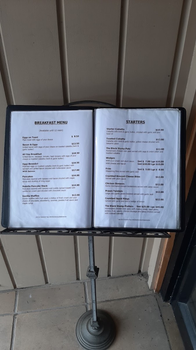 The Black Stump Cafe Photo Menu 9