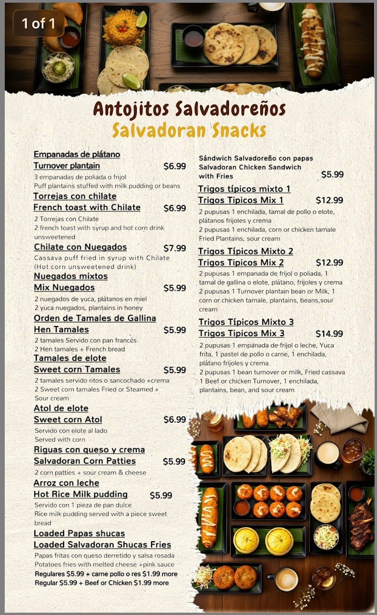 Trigos Bakery & Salvadoran Restaurant Photo Menu 6