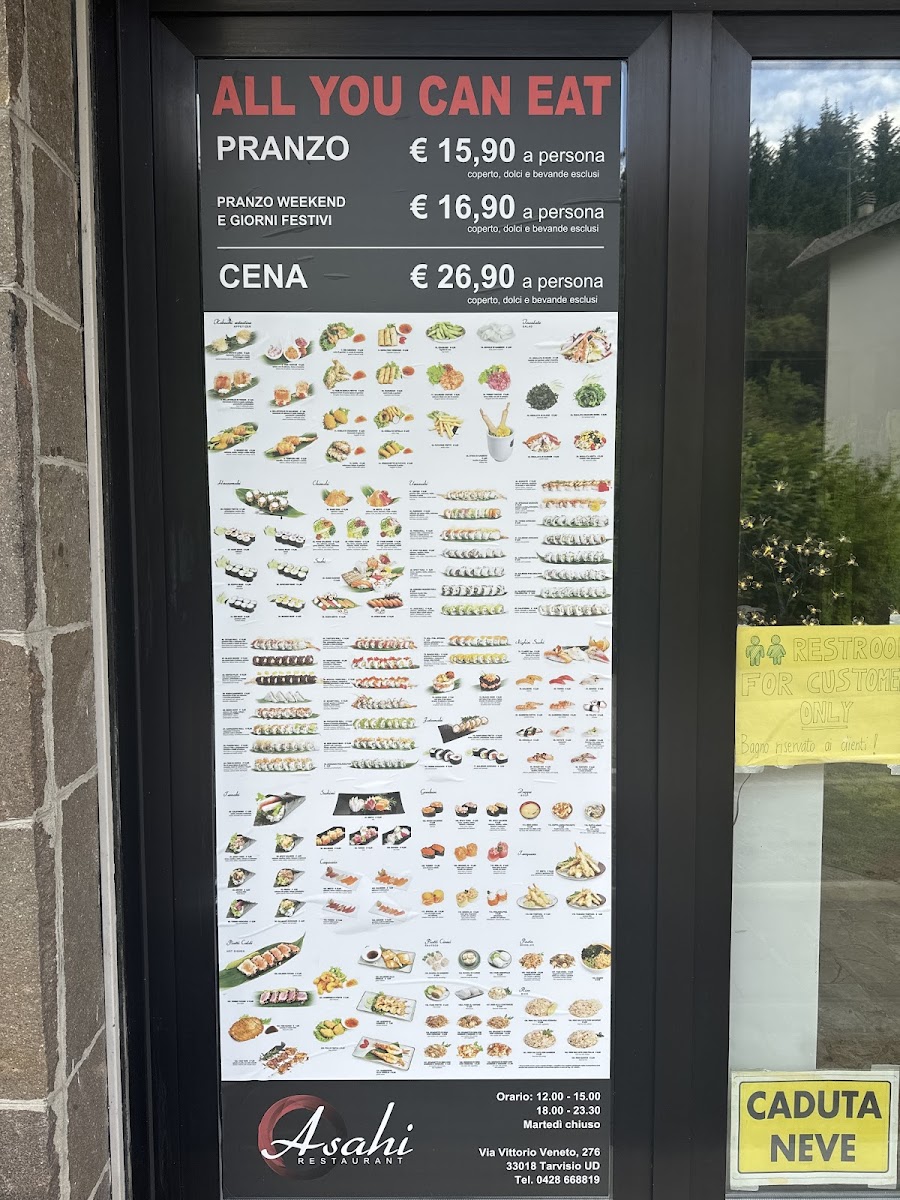 Asahi restaurant Tarvisio Photo Menu 1