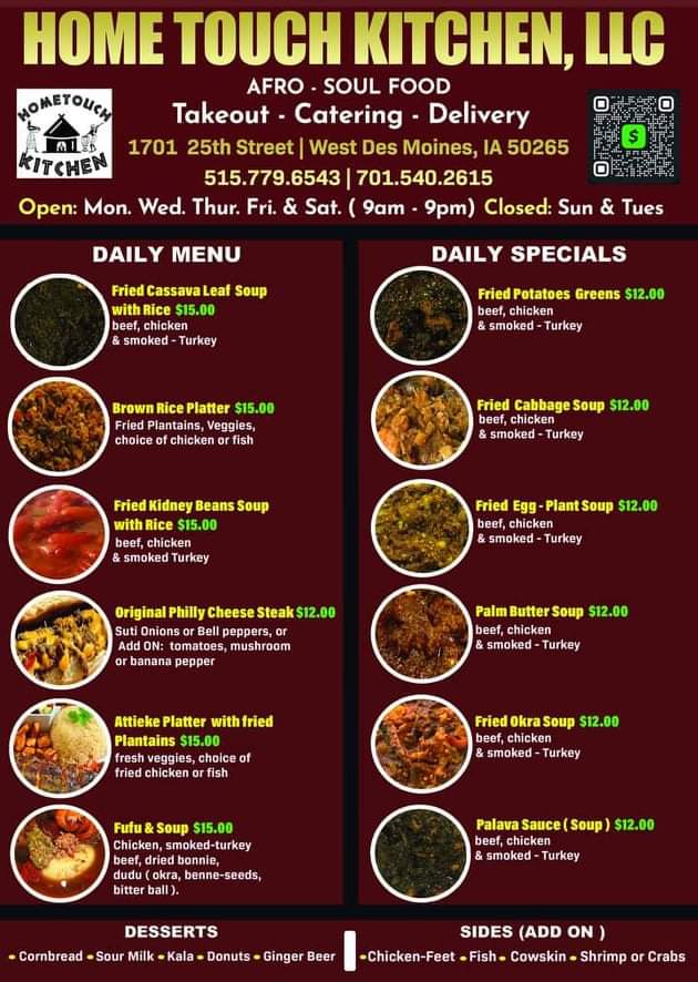 Home Touch Kitchen LLC Photo Menu 1
