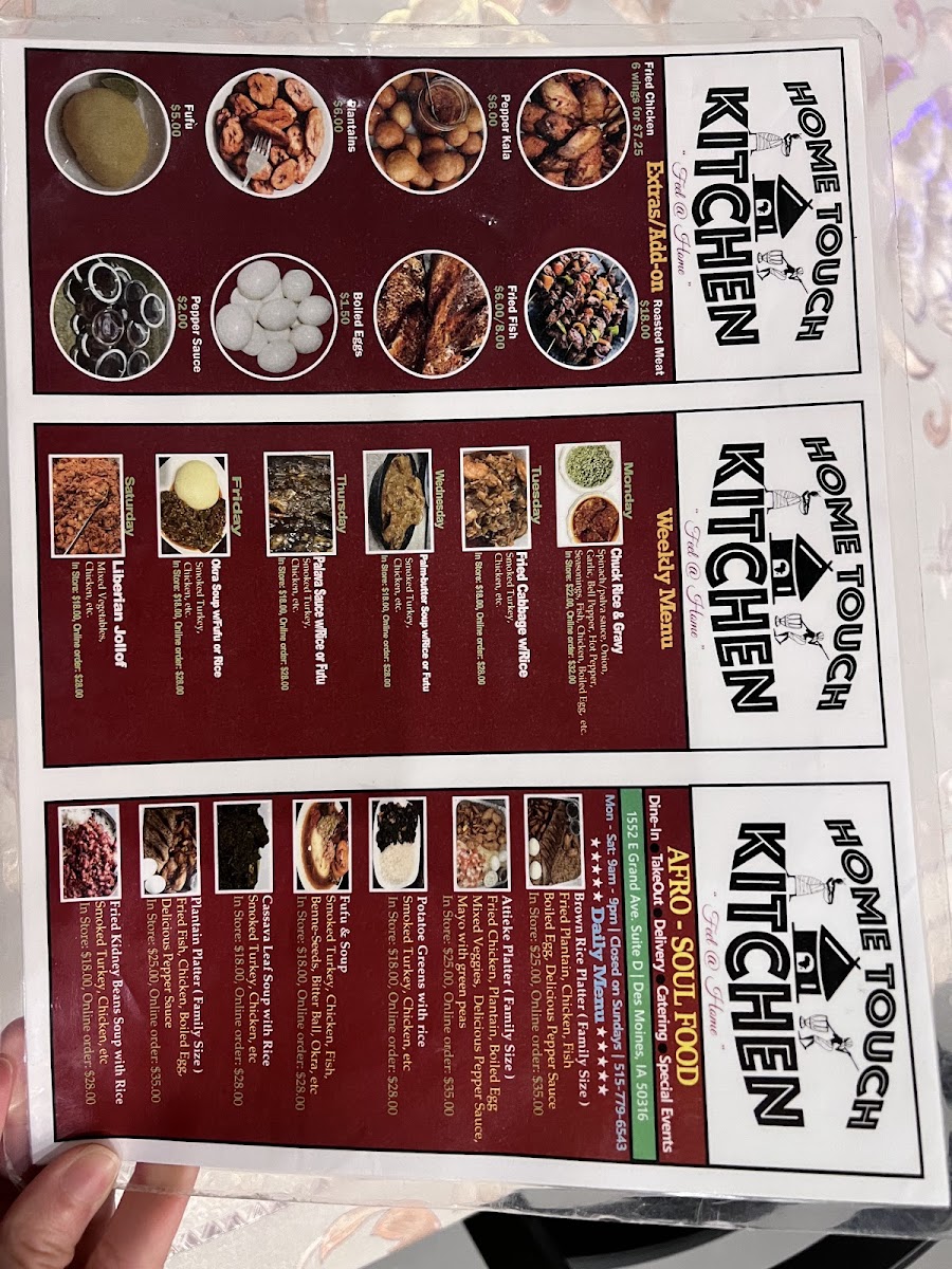 Home Touch Kitchen LLC Photo Menu 2