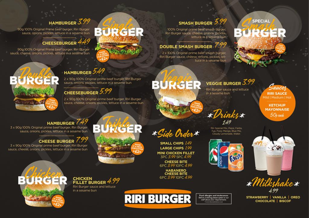 Riri Burger Photo Menu 2