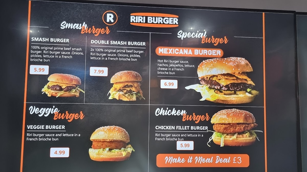 Riri Burger Photo Menu 3