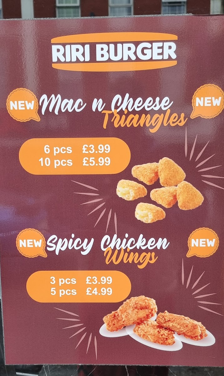 Riri Burger Photo Menu 5