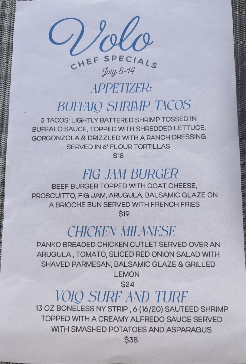 Volo Restaurant Photo Menu 10