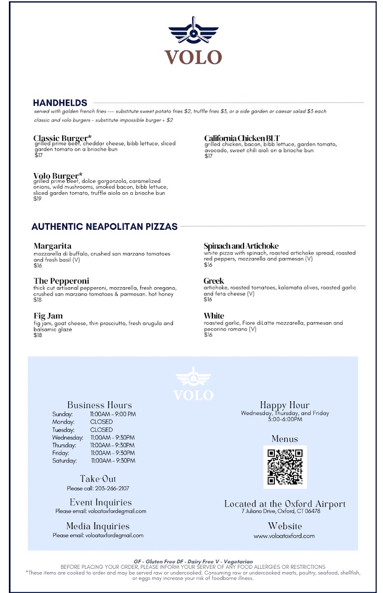 Volo Restaurant Photo Menu 3