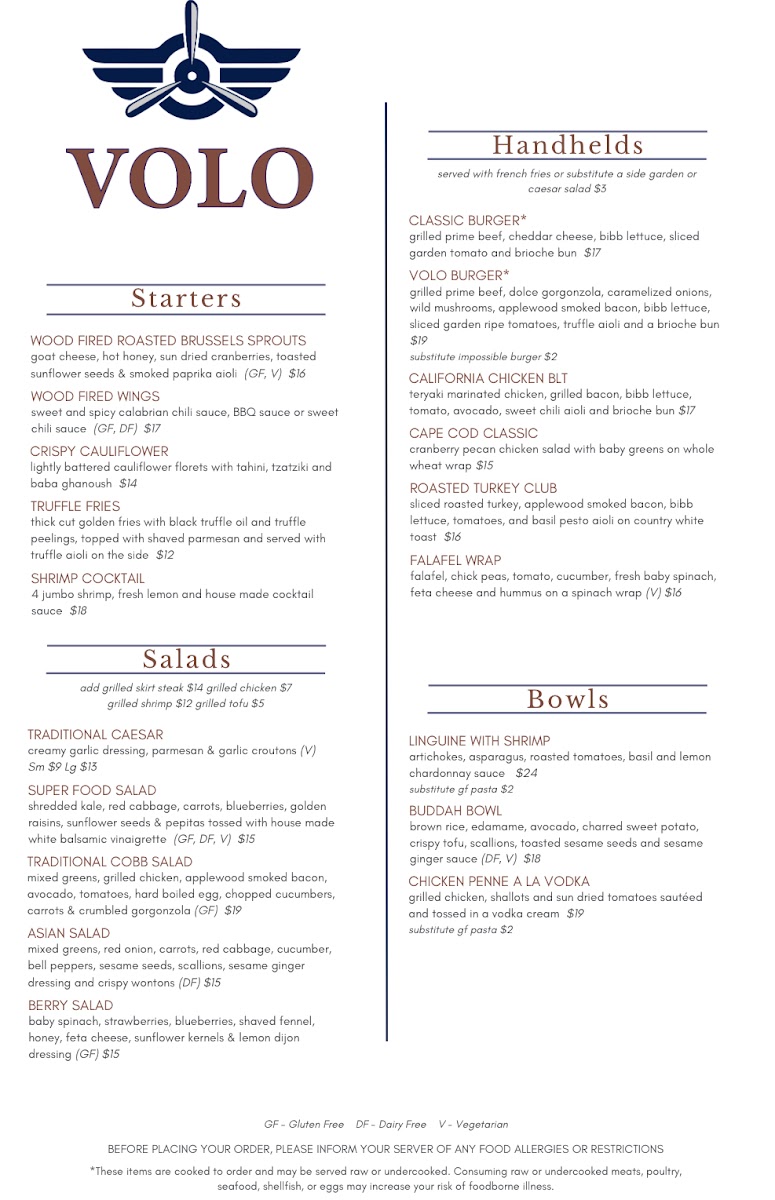 Volo Restaurant Photo Menu 4