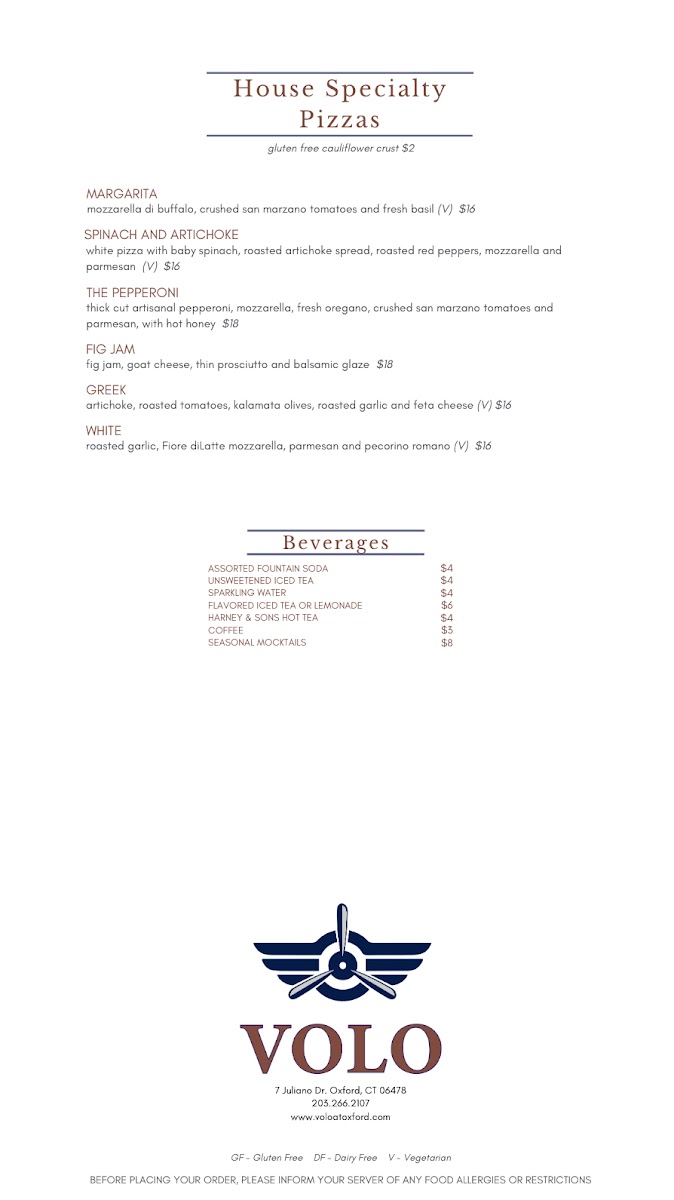 Volo Restaurant Photo Menu 6
