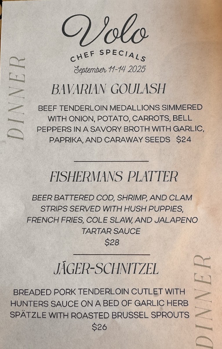 Volo Restaurant Photo Menu 9