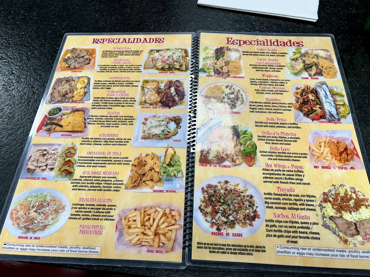 Taqueria Mexico Tennessee Photo Menu 1