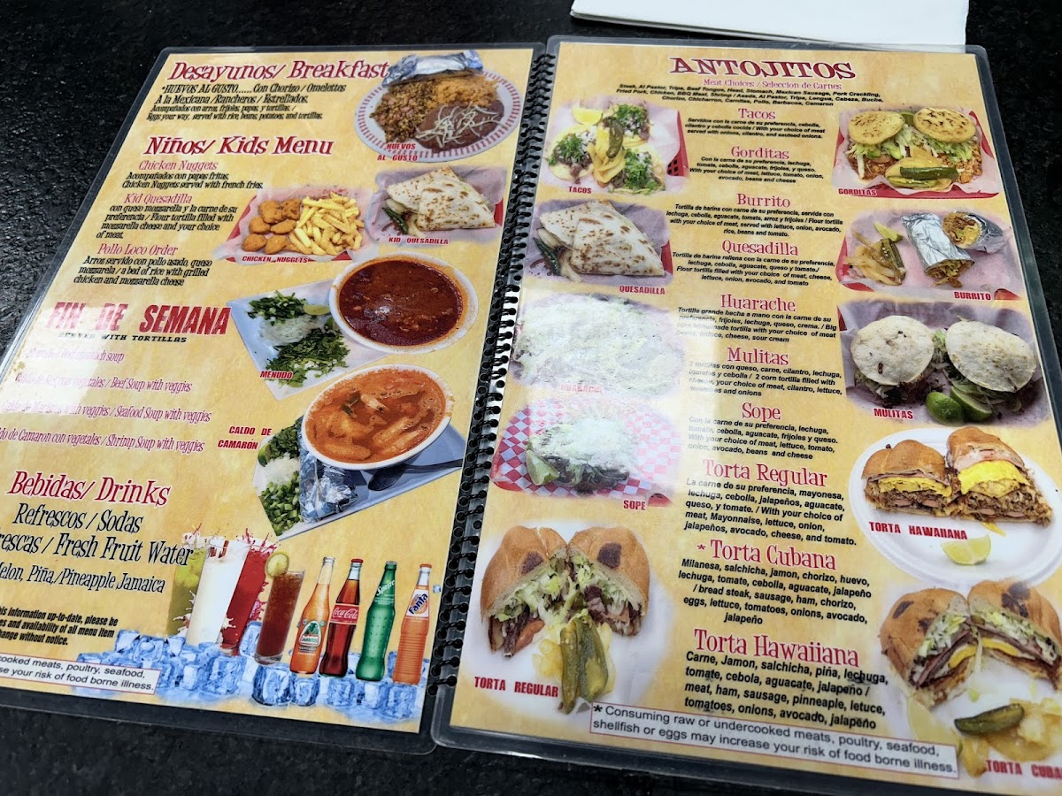 Taqueria Mexico Tennessee Photo Menu 3