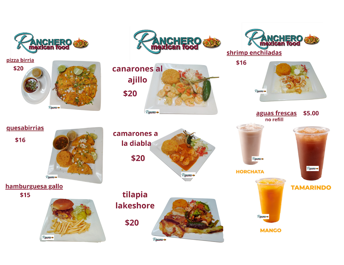 Ranchero mexican food Photo Menu 3
