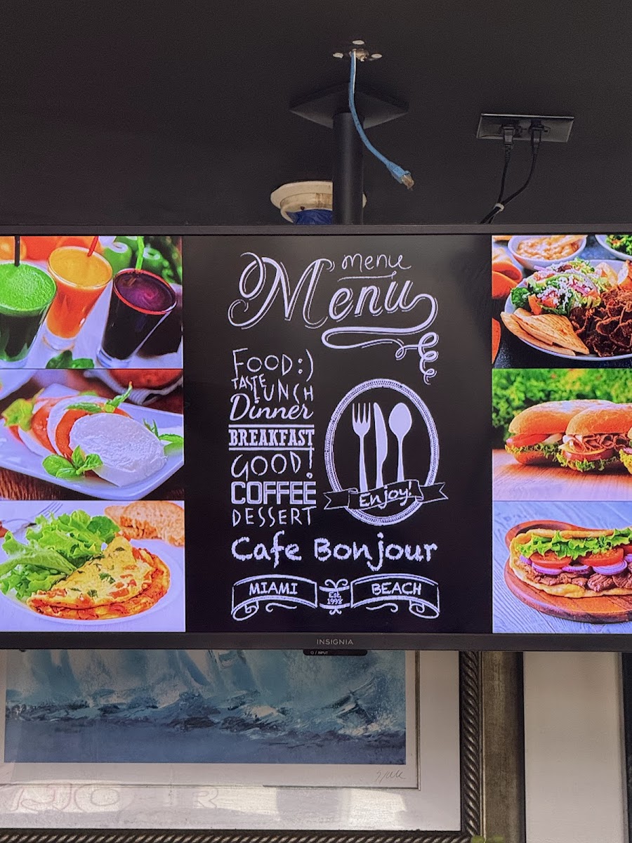 Cafe Bonjour Photo Menu 2