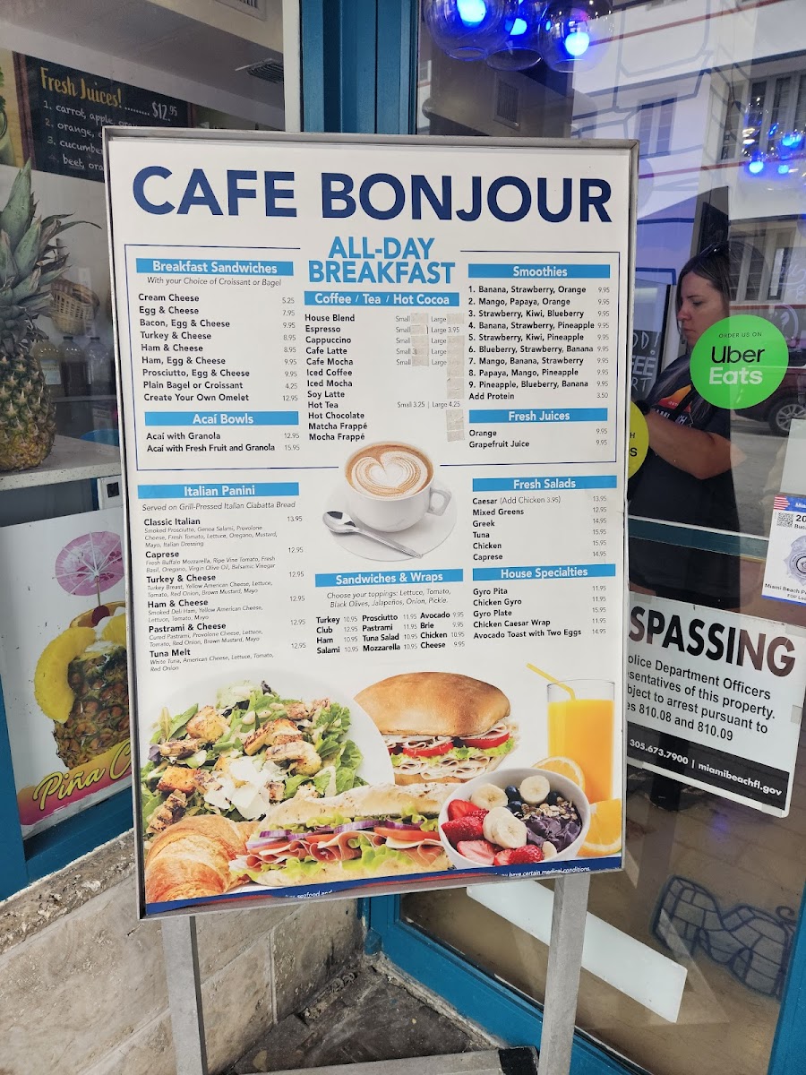 Cafe Bonjour Photo Menu 4
