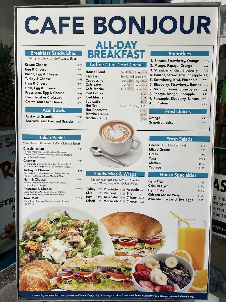 Cafe Bonjour Photo Menu 7