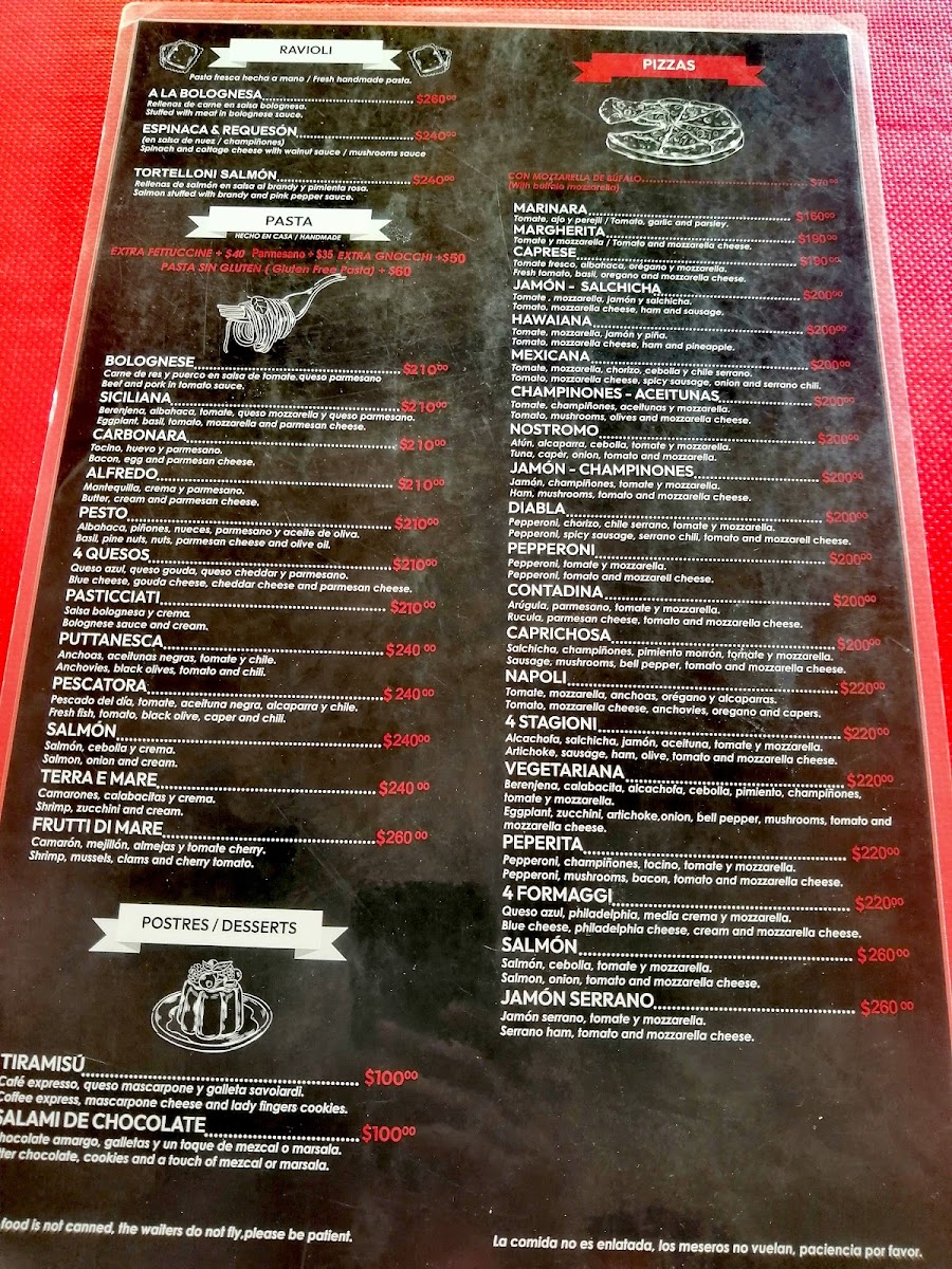 La Spezia Photo Menu 1