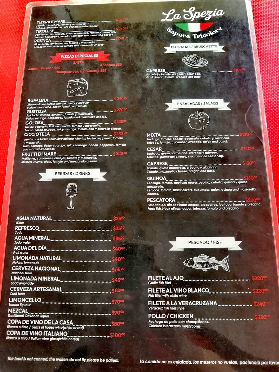 La Spezia Photo Menu 2