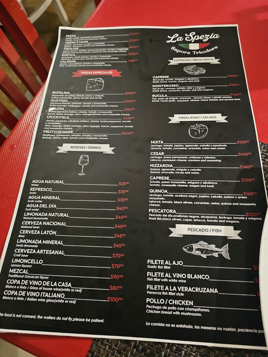 La Spezia Photo Menu 9