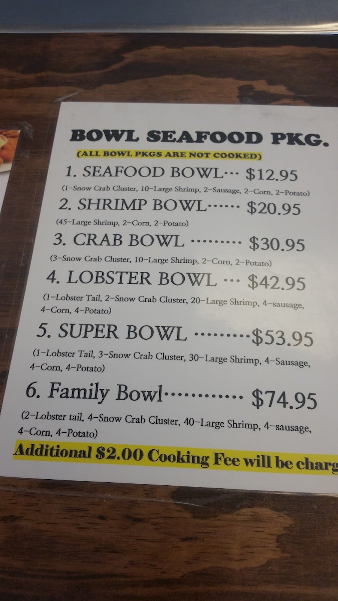 Washington Seafood Market Photo Menu 9