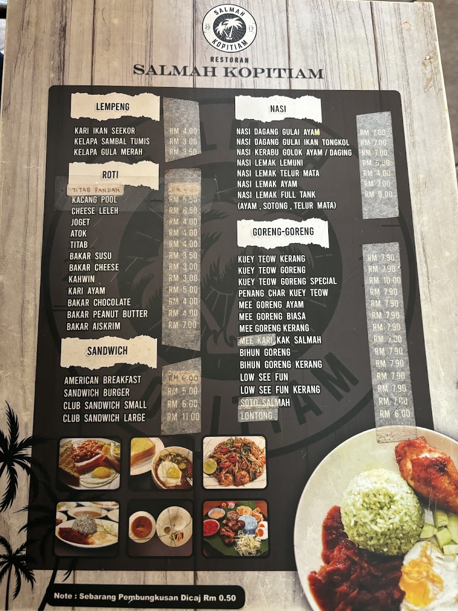Salmah Kopitiam Ipoh Photo Menu 2