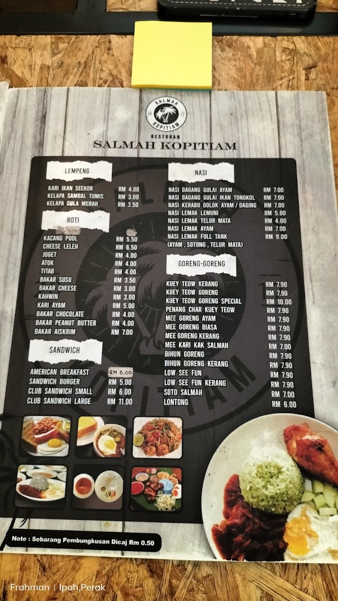 Salmah Kopitiam Ipoh Photo Menu 9