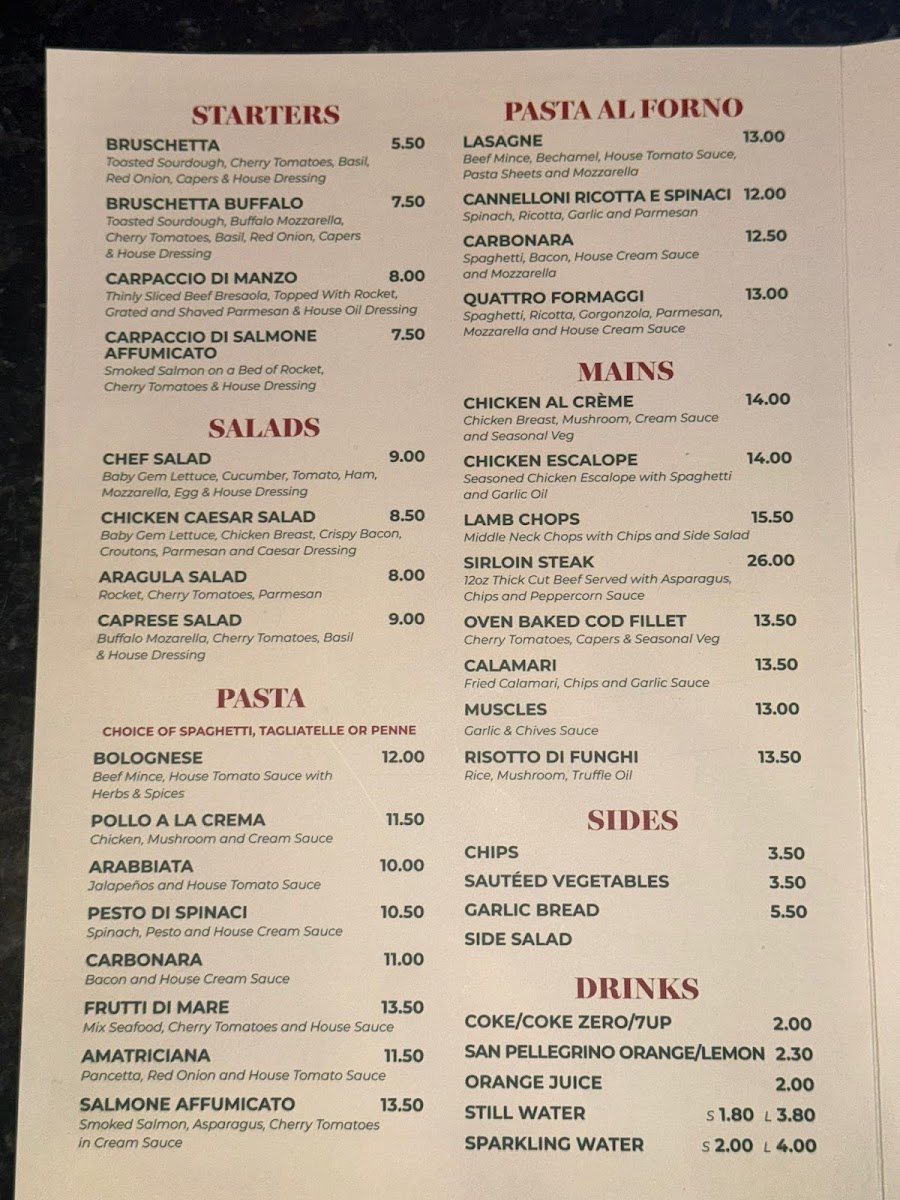 Gustoso Italian Dining Photo Menu 1