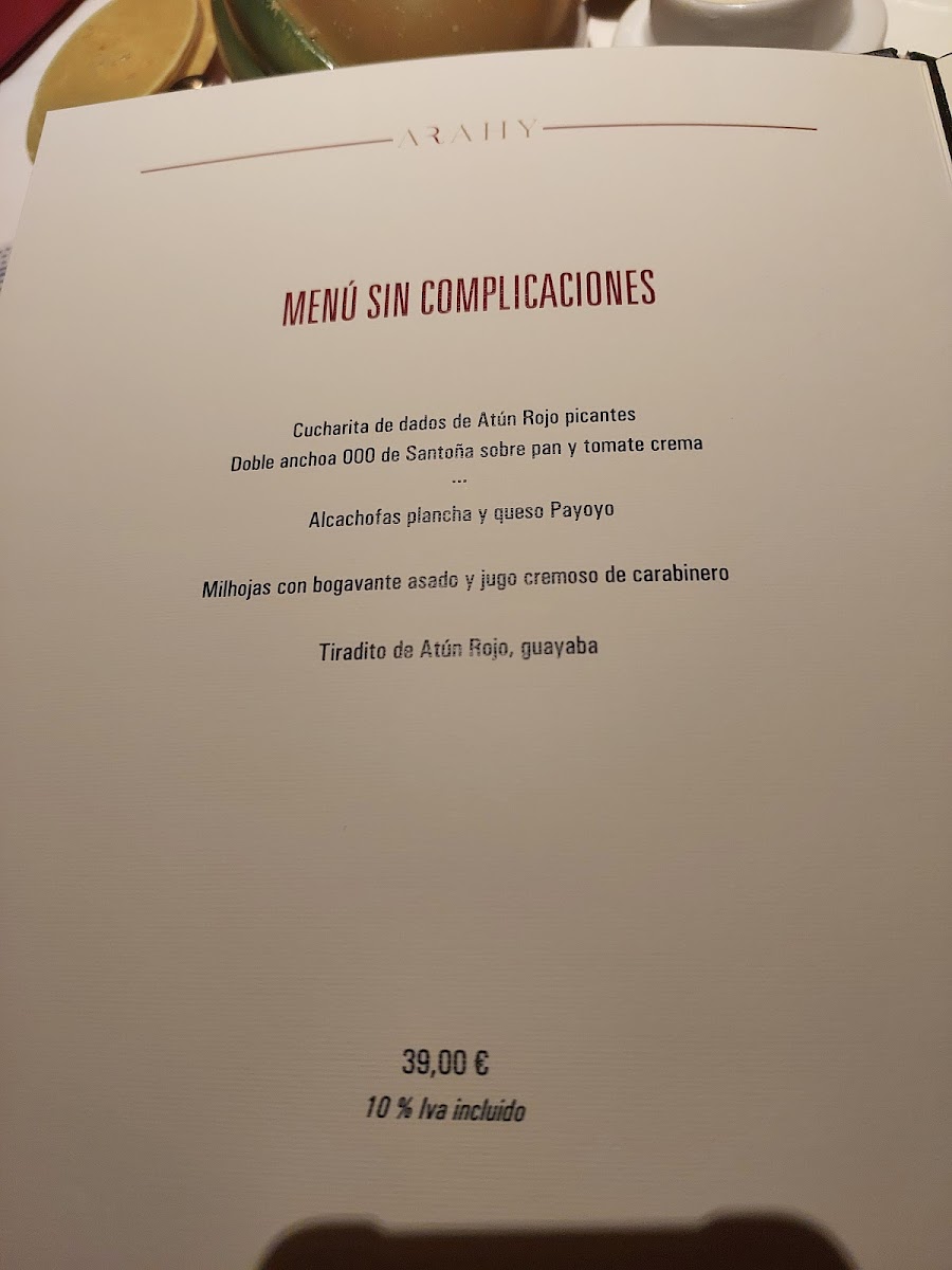 ARAHY RESTAURANTE Photo Menu 1