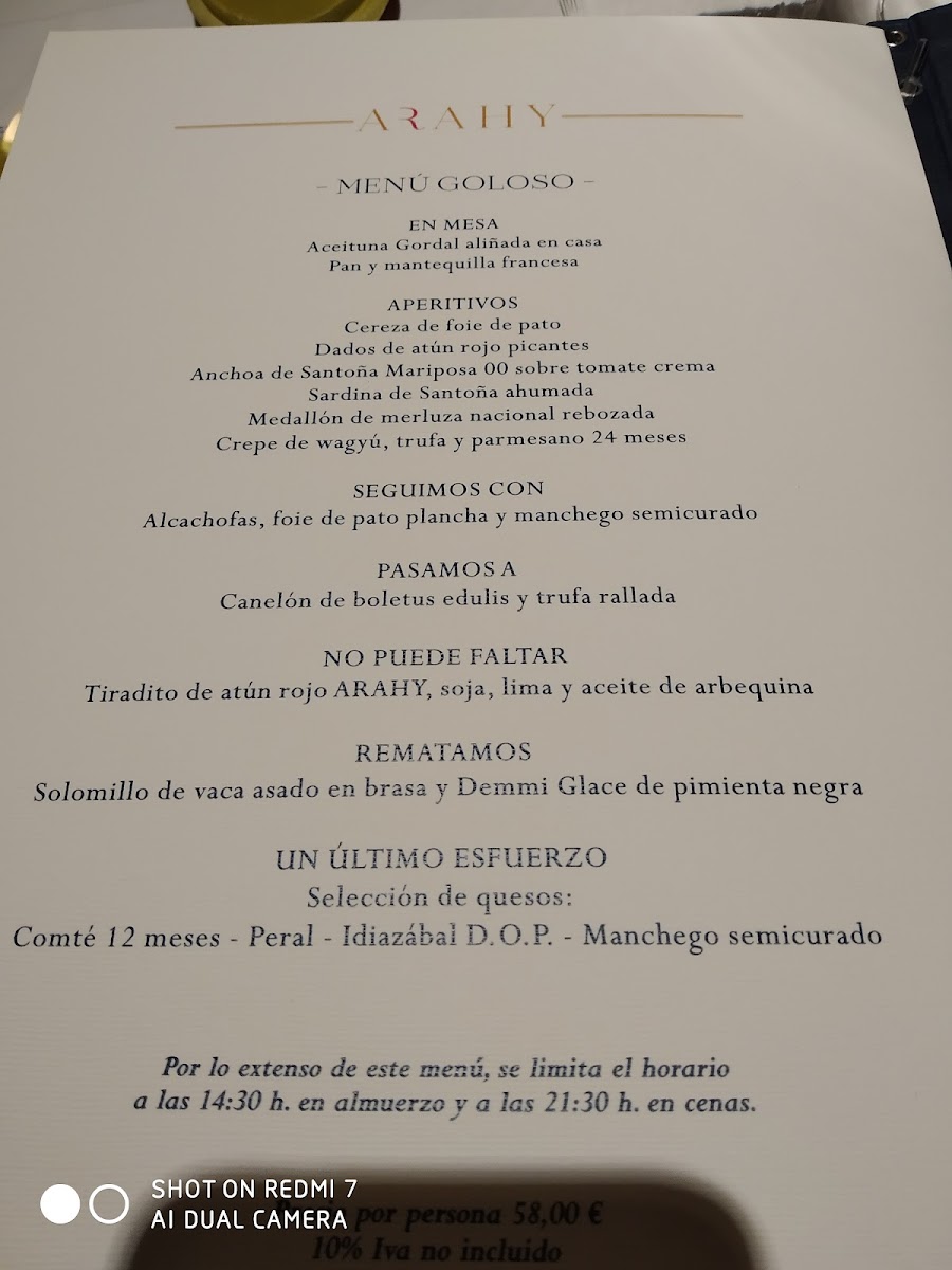ARAHY RESTAURANTE Photo Menu 3