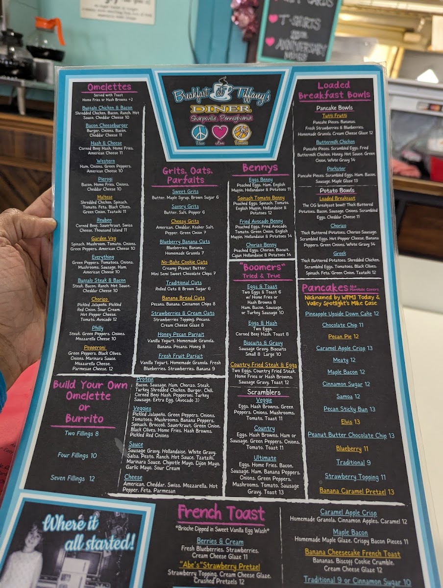 Breakfast at Tiffany's Diner Photo Menu 5