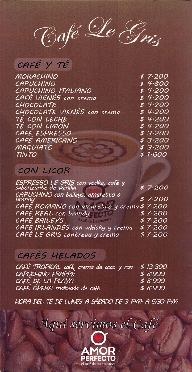 Café Le Gris Photo Menu 3