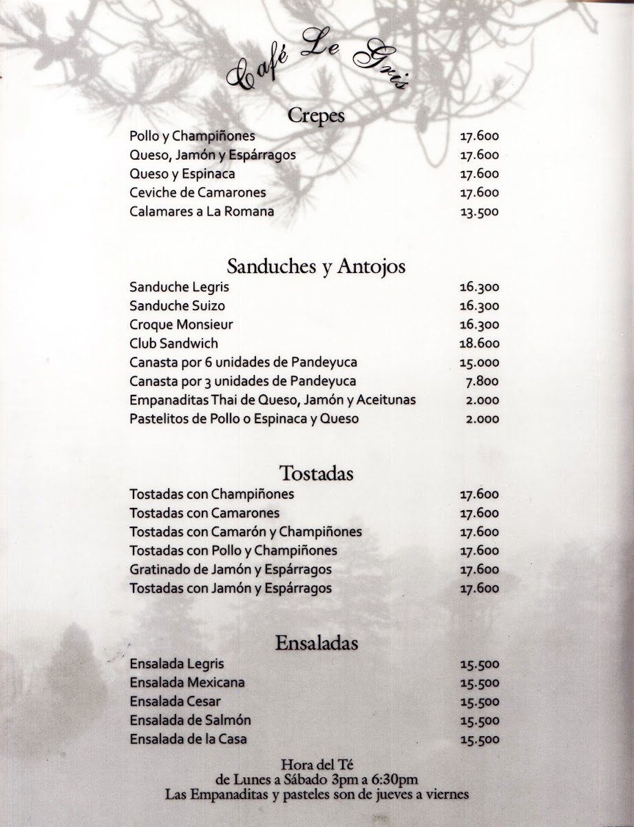 Café Le Gris Photo Menu 7