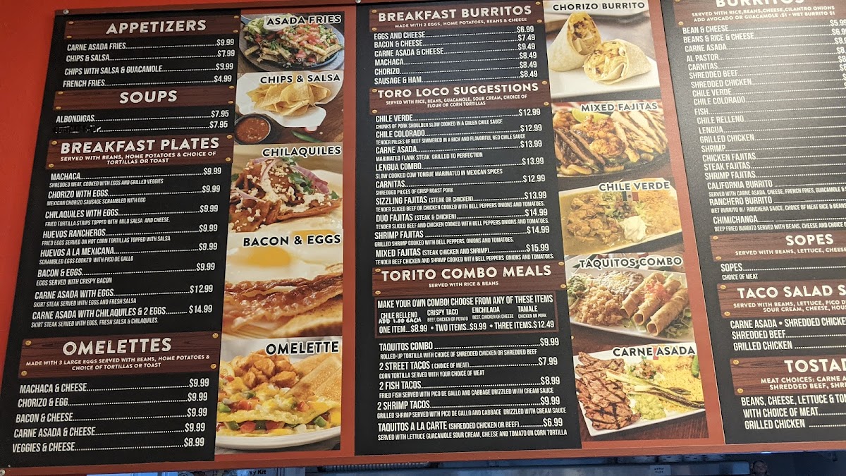 El Torito Loco Photo Menu 2