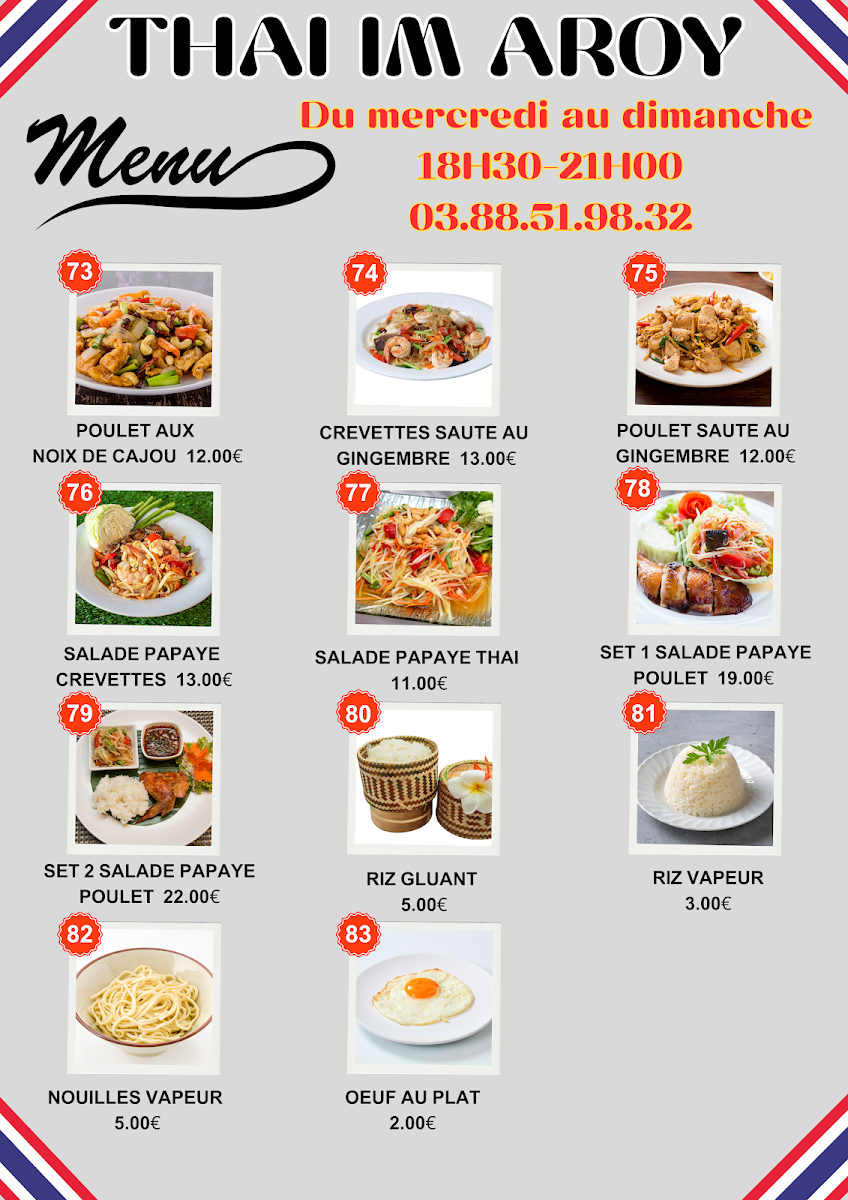 RESTAURANT THAI IM AROY Photo Menu 7