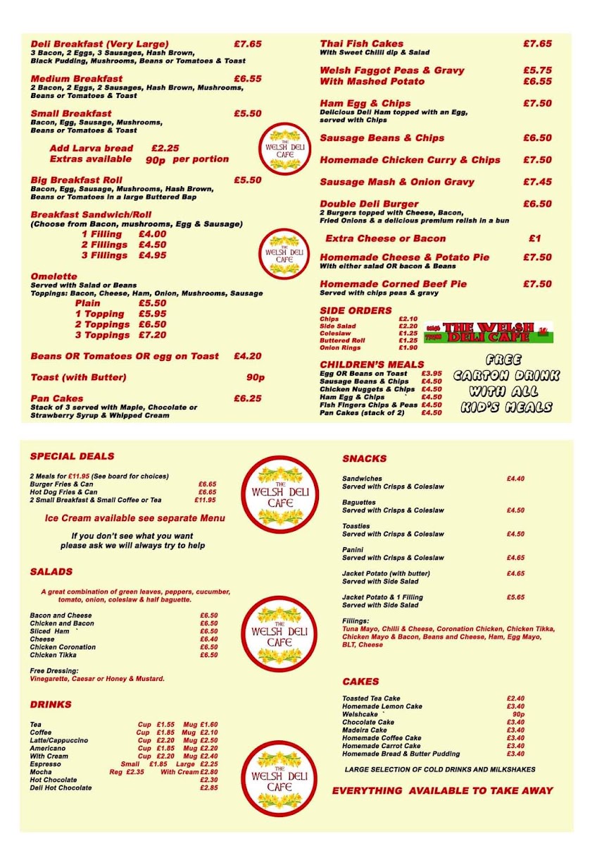 The Welsh Deli Photo Menu 1