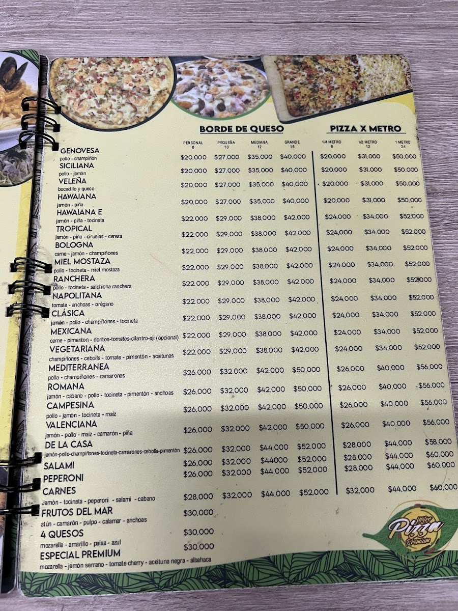 Metro Pizza Premium Photo Menu 1
