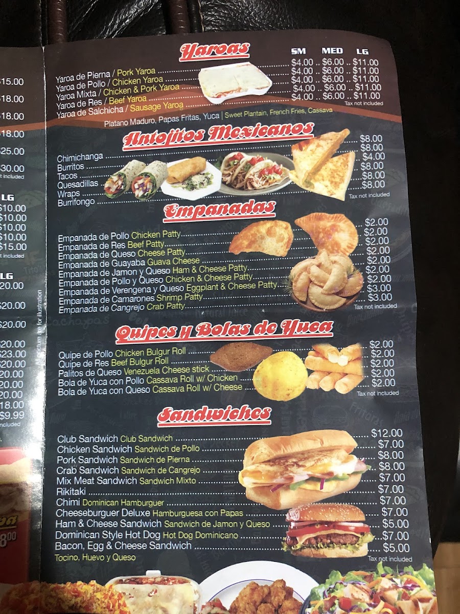 Santi y Tito's Empanadas & Mas Photo Menu 2