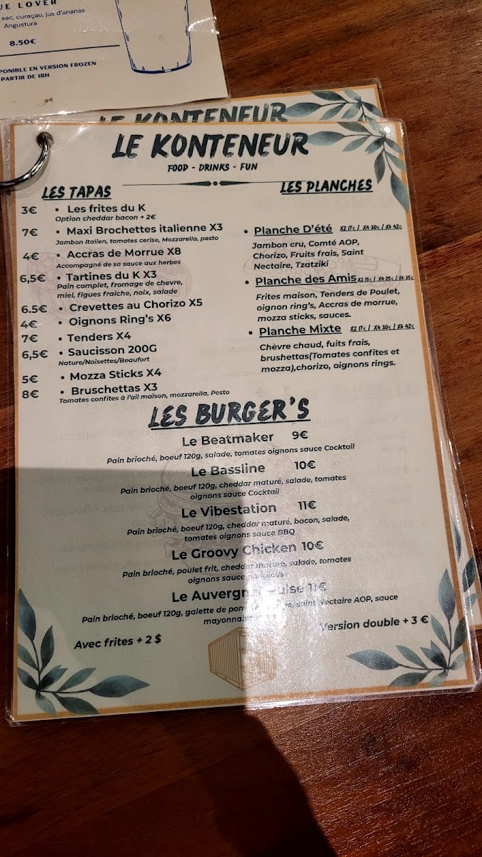 Le Konteneur Photo Menu 9
