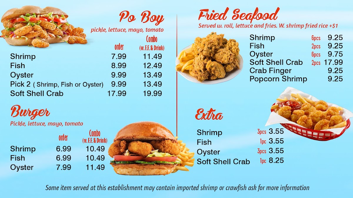 Bingo's Seafood - Houma Photo Menu 3