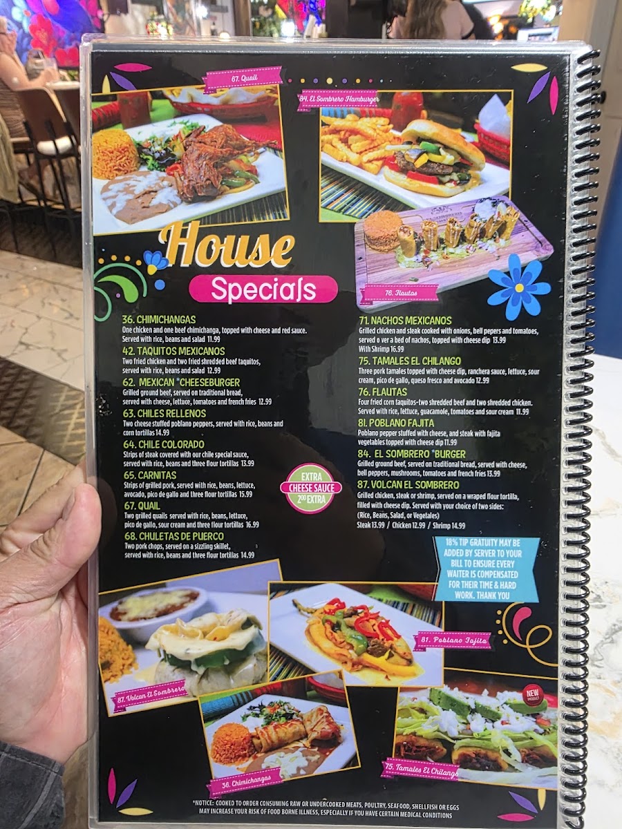 El Sombrero McComb Photo Menu 1