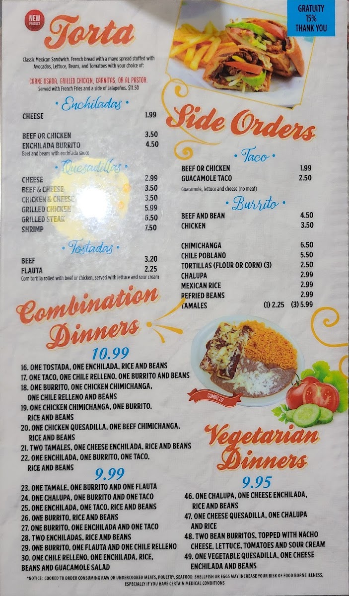 El Sombrero McComb Photo Menu 10