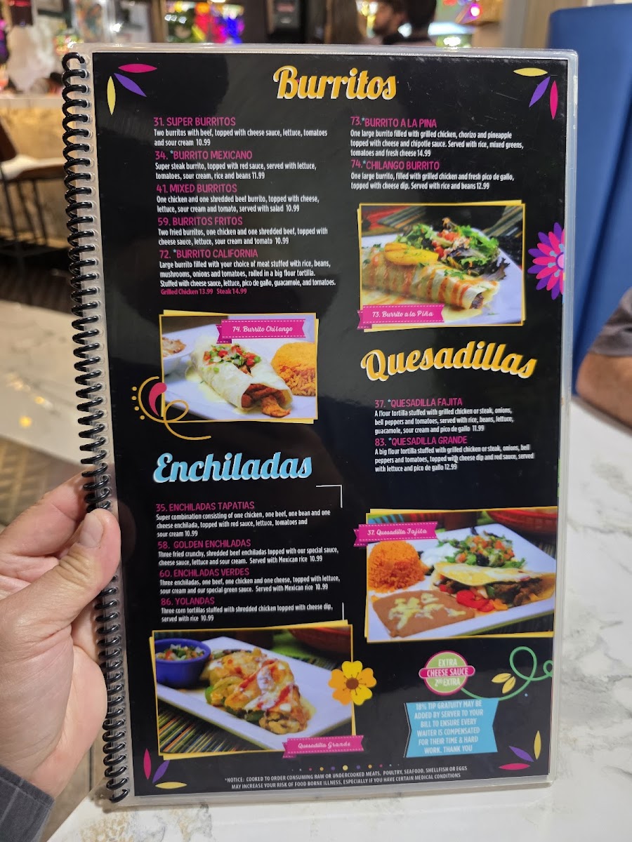 El Sombrero McComb Photo Menu 7